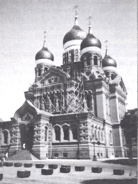 The Tallinn Cathedral, built for Peter the Great in the 1700s.