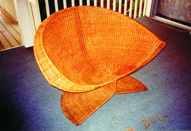 wicker lotus chair