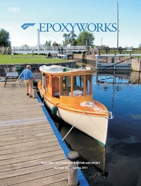 Cover Photo: Ted Moores ties up the Hybrid Electric Launch SPARKS at the blue line at Kilmarnock Lock n the Rideau Canal.