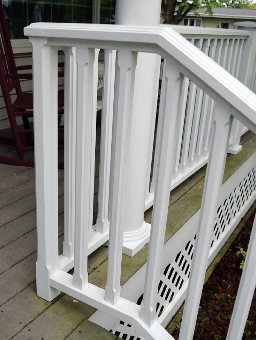 Epoxied porch freshly repainted