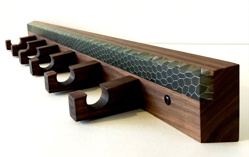 aluminum honeycomb embedded epoxy coat rack