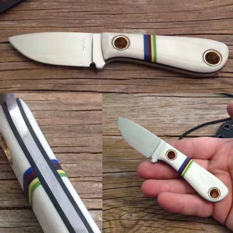 Rainbow inlaid handle