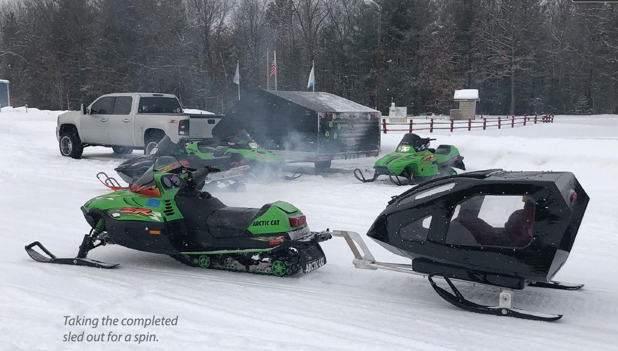 Taking the snow sled for a spin