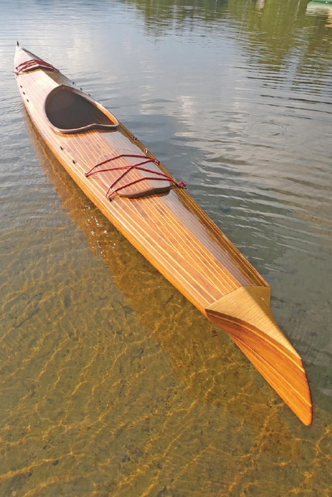 Kevin Triplett of Boston, Massachusetts designed and built this kayak